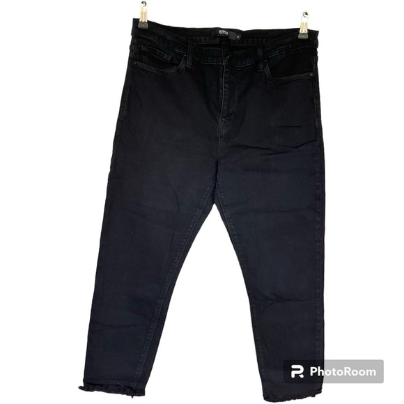 HUDSON WOMENS CROPPED FRAYED HEM JEANS SIZE 32 - Picture 2 of 4